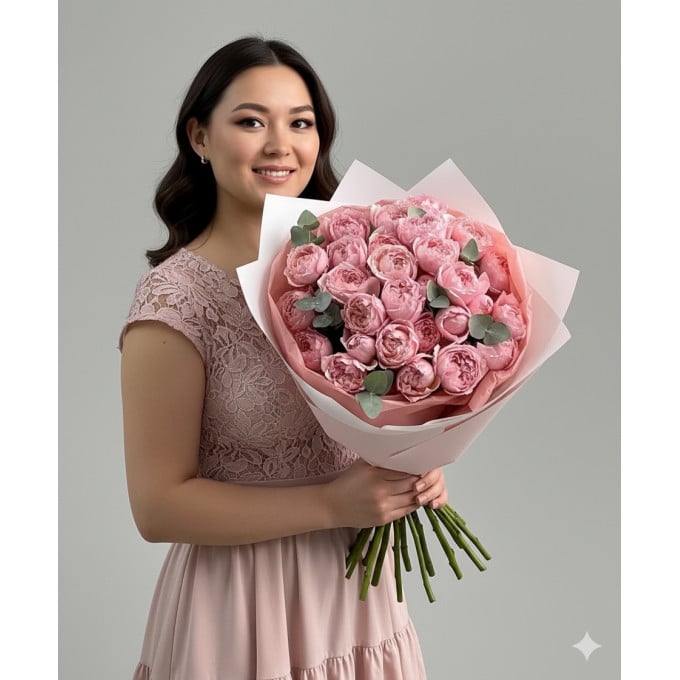 Букет из кустовые пионовидных роз Букет из кустовые пионовидных роз